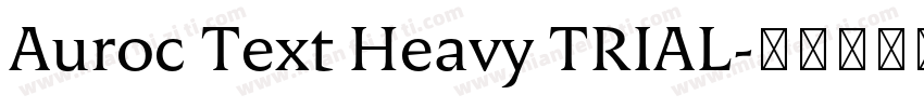 Auroc Text Heavy TRIAL字体转换